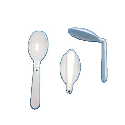 China Disposable Collapsible Foldable Folding Spoon Oatmeal Ice Cream Soup Teaspoon for sale