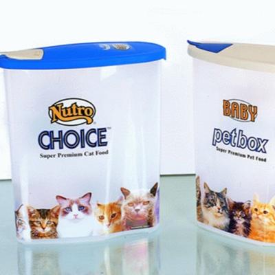 China Plastic Pet Food Container Cat Food Dog Food Container Rectangle for sale