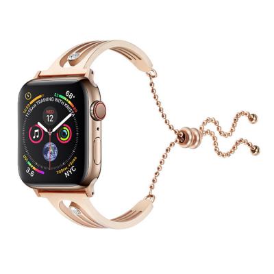 China Diamond Jewelry Stainless Steel Stainless Steel Band For Apple Watch Series4 Series3 Women's Bracelet Strap for sale