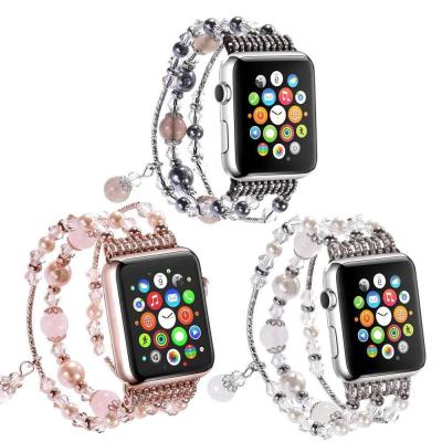 China Plastic Jewelry Strap Strap For Apple Watch Band Fit iwatch Girl's Fashion 40mm Band 44mm for sale