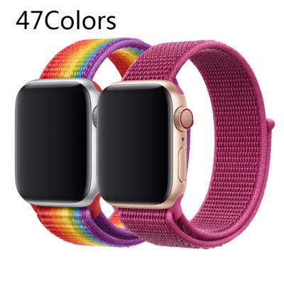 China Sliver sport nylon buckle for Apple watch band series4 series3 series2 series1 woven strap for iwatch new color for sale