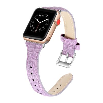 China Fabric Canvas Band For Apple Watch Slim iwatch Strap 42/44mm Nylon Printed Weave Strap 38/40mm for sale