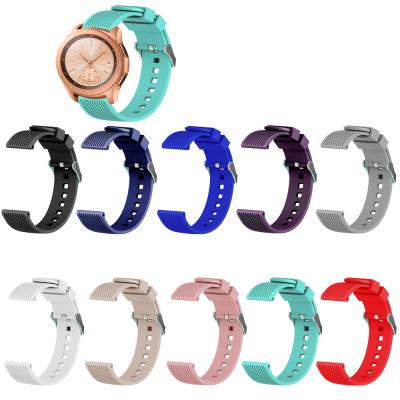 China Silicone Rubber Straps for Samsung 20mm Active Horizontal Strokes for sale