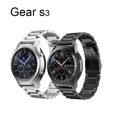 China Stainless Steel Gear S3/S2/Active Samsung Watch Band Stainless Steel Metal Business Replacement Strap Strap 46mm For 20mm 22mm for sale