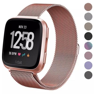 China Stainless Steel Milanese Loop Magnetic Band for fitbit versa and versa2 for sale