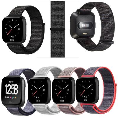 China Fabric Sport Nylon Band For Fitbit Versa 2 Buckle Strap Replacement Nylon Strap for sale