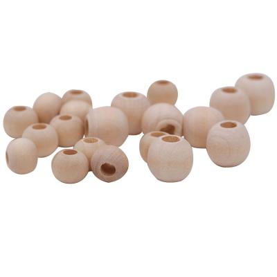 China Ornament Car Cushion Round Loose Beads 11*12mm Big Hole Hemu Wood Beads High Quality Wholesale For Jewelry Making for sale