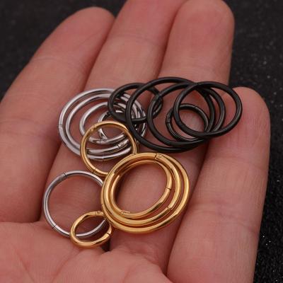 China Hot Selling Vintage Stainless Steel Nose Stud Ring Simple Ear Bone Ring American Fashion Open Unisex Simple Body Piercing Jewelry for sale