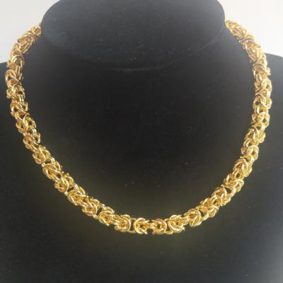 China Hiphop Factory Supplier 18k Gold Mens Cuban Link Chain Gold Plated Bling Hiphop Cuban Chain Necklace For Men for sale