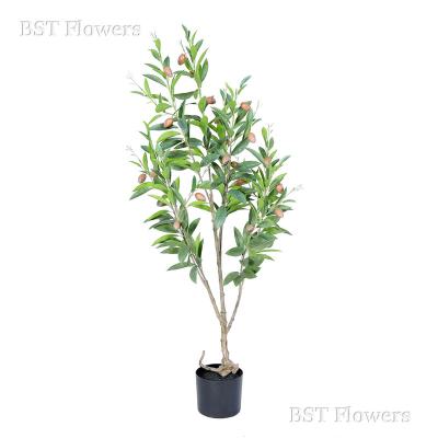 China Chinese Artificial Potted Plants Green Plant Eco-friendly Materials Artificial Plant Silk With Pot for sale