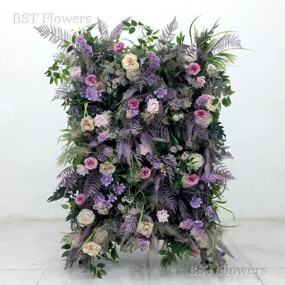 China Eco-friendly Plastic Wall Flowers Wall Frame For Flowers And Plants Flower Wall Roll Backdrop for sale