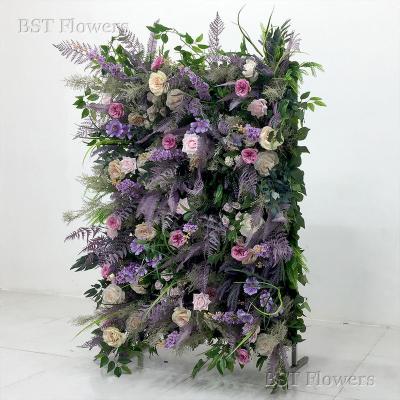 China 2022 eco-friendly new flower wall decoration flower wall backdrop panel flower wall roll backdrop for sale