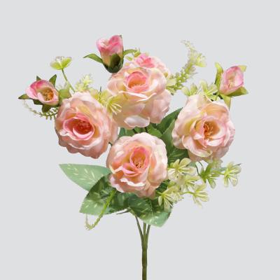 China Wedding Decoration Flower Centerpiece Flower Minimalist High Quality Artificial Silk Rose Flowers for sale