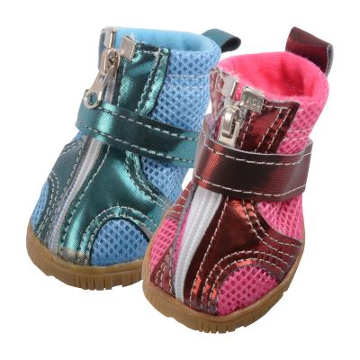 China Fashion Sustainable Style Dog Winter Wearproof Shoes In PU Material for sale