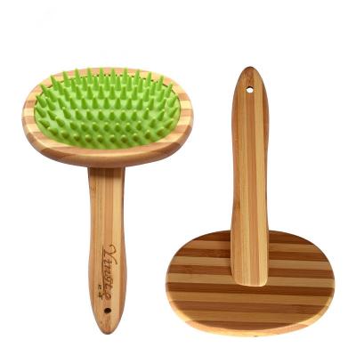 China New Product Sustainable Eco Friendly Pet Wooden Brush For Pet Brush Kit for sale