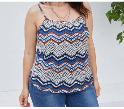 China 2021 summer QUICK DRY line a halter vest with loose printing in Europe and America and women's upper outside for sale