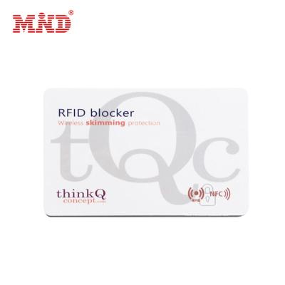 China Waterproof/Waterproof High Quality RFID Blocking Card Custom Printing Credit Card Signal Blocking Card for sale