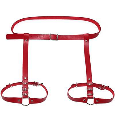 China PU Leather Eco-Friendly Couples Flirt Bondage HUOM With Sex Devices Leather SM Sexy Garter Panties Slave Bondage Bdsm Sex Toys for sale