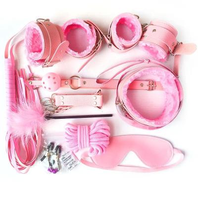 China 10 Piece Set Leather HUOM SM Sex Love Lychee Model Binding Sex Toys Adult Multicolor Optional Factory Direct Sales for sale