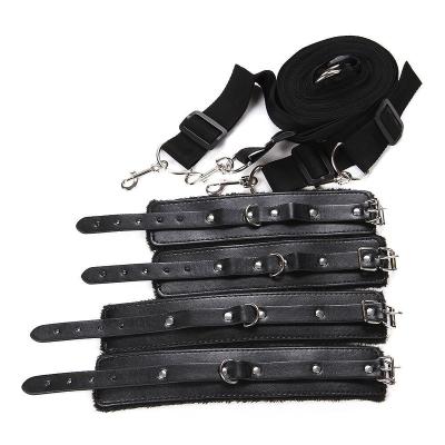 China HUOM sex love light leather bed handcuffs binding foot slaps adult-sex-toy-wholesale sex clothes for women bdsm for sale