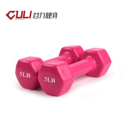 China Colorful Wholesale Women Fitness Vinyl Dipped Dumbbell Variety for sale