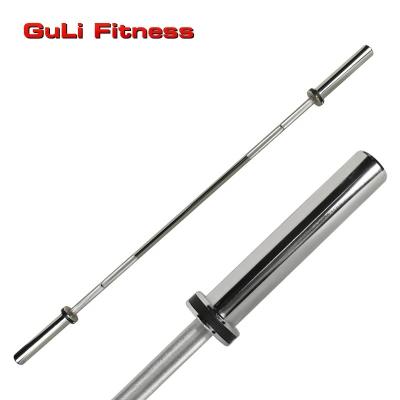 China Powerlifting 1.75M Deluxe Fitness Weightlifting Power Training Barbell OB68 Grip Steel Solid Straight Bar For 50MM 2 Inch Weight Plate for sale