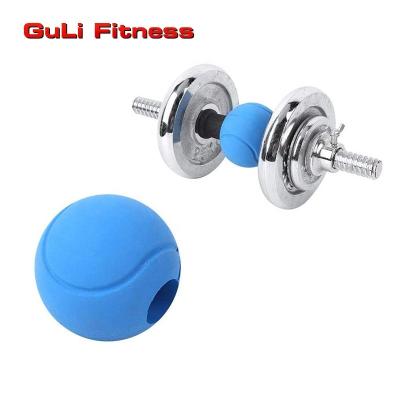 China Training Anti-Slip Silicon Strength Workout Fat Bar Training Fit Barbell Thick Grip Dumbbell Round Ball Fat Grip Handles for sale