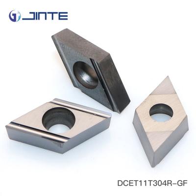 China Partes movibles sin recubrimiento del cerametal del carburo de la precisión que dan vuelta a las herramientas indexables DCMT11T304R en venta