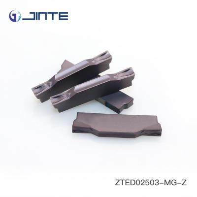 China Purple Color Parting And Grooving Inserts CNC Lathe Parting Tools ZTED02503-MG for sale