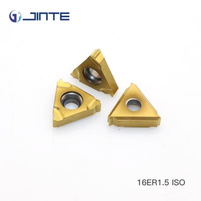 China ISO Metric Carbide Threading Inserts 16ER 1.5 ISO High Precision Yellow Color for sale