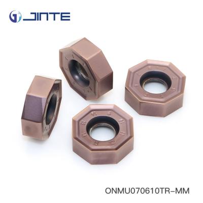 China Bronze Color Carbide Milling Inserts For Heavy Roughing Process ONMU070610TR for sale