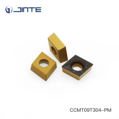 China CCMT09T304 - PM Tungsten Carbide Turning Inserts CVD Double Coating for sale