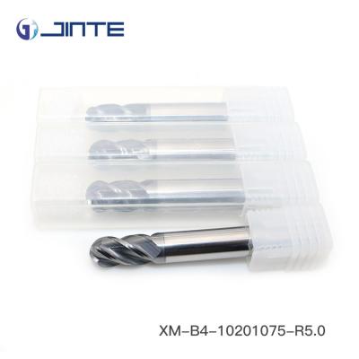 China D10 XM Series Ball Nose Hardened Cnc End Mill HRC65 For CNC Milling Tool for sale