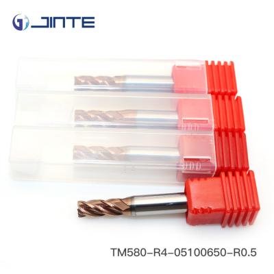 China High Wear Resistance Corner Radius Cutter , Long Carbide End Mills For Steels for sale