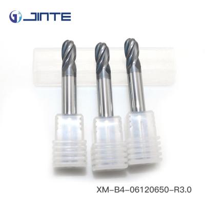 China HRC65 Solid Carbide Ball End Mill For Stainless Steel , Ball Nose Cutter for sale