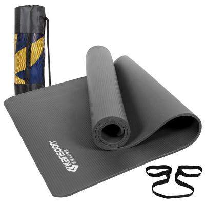 China Fitness Bodybuilding High Density Anti-tear Exercise Balance NBR Multicolor Yoga Mat with Strap and Carry Bag for sale