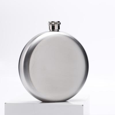 China Art Decor Round 18/8 Stainless Steel Hip Flask 5 oz Support Laser Logo for sale