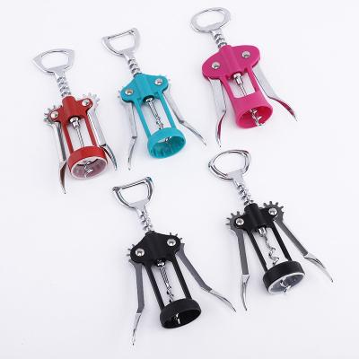 China Wholesale Vintage Stocked Wedding Wing Corkscrew Bamboo Bottle Red Wine Bottle Opener for sale