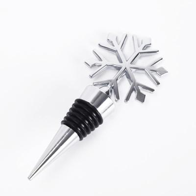 China Shape Customize Decorative Snow Shape Wine Glass Bottler Stopper Wine Stopper for sale