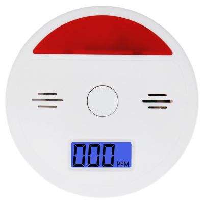 China Home Security Home Voice Sensor Gas Carbon Monoxide Detector Alarm Security System 85dB Co Warning Hotel Poisoning Detector Monitor LCD Display smoke for sale