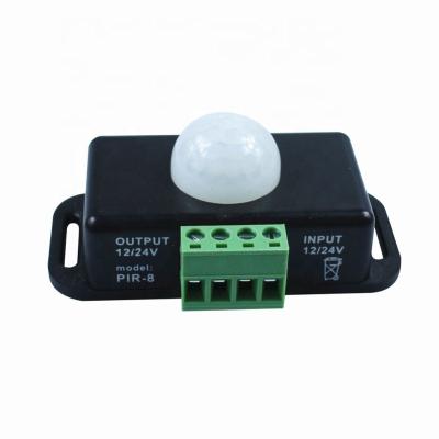 China Automatic on/off switch for DC12V 24V PIR Motion Sensor Switch For LED Light Adjustable Strip Light for sale