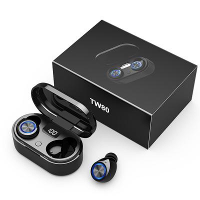 China Hot Selling Type C Sports Mini Wireless Bluetooth Earphone TWS Quick Auto Peeling In Ear Earbuds TW80 With Charging Case for sale