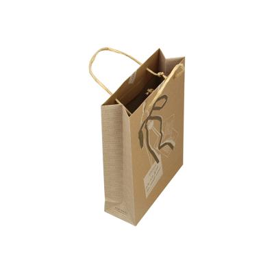 China Handmade Custom Printed Grocery Packaging Paper Bag With Handles for sale