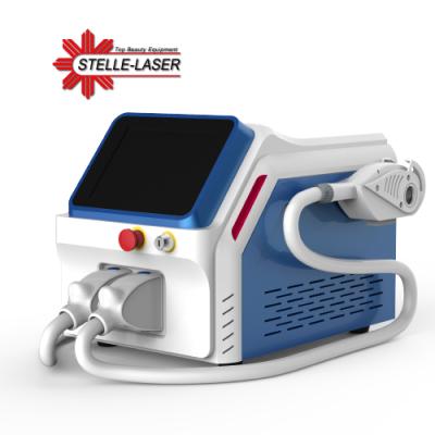 China Acne Treatment Dual Handle IPL SHR ND Yag Laser Beauty Machine For Hair And Tattoo Removal for sale