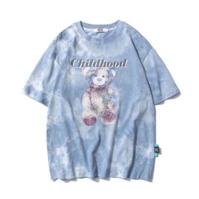 China Breathable High Street With Digital Printed Logo Customize Plus Size Mens And Womens Unisex Tie Dye T-Shirts for sale