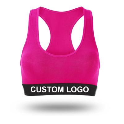 China Breathable Ladies Girls Fitness Gym Yoga Running Bra Tops Custom Logo Crane Exercise Workout Women Sports Bra for sale