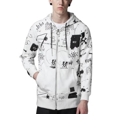 China Wholesale Men's Digital Sublimation Printing Hoodies Cotton Fleece Custom Fashion Personality Hoodies Anti-Shrink for sale