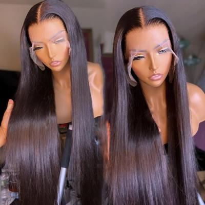 China Best Long Silky Straight Swiss Lace Wig 100% Virgin Human Hair Wigs 100% Silk Straight Human Hair Wave Wig for sale