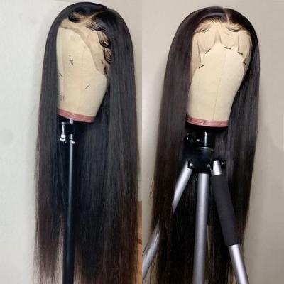 China Deep Wave Hair Wigs Lace Front Wig 13x6 Lace Front Wig Silky Straight Swiss Transparent for sale