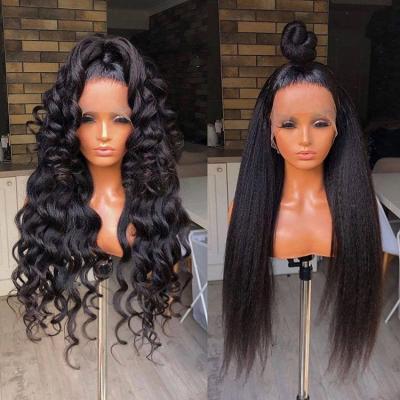 China Body Wave 200% Density Human Hair Wigs Brazilian Peruvian Hair Lace Front Virgin Wig for sale